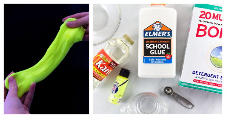 Glow in the Dark Slime Recipe Kids activities blog FB