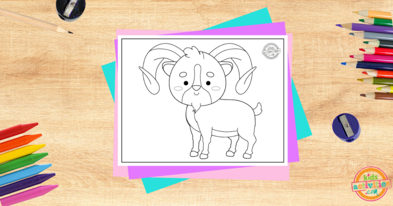 Printable Urial Coloring page kids activities blog