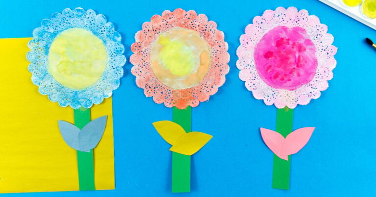 lace paper doily flower craft