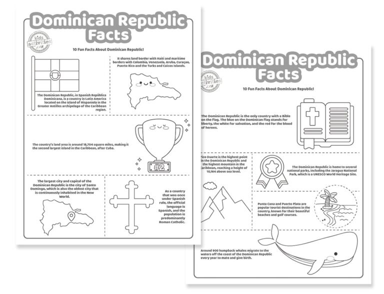 Dominican Republic Facts Coloring Pages Facebook