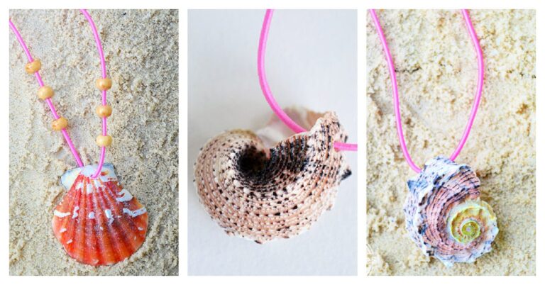 How to make a DIY shell necklace craft Kids Activities Blog FB