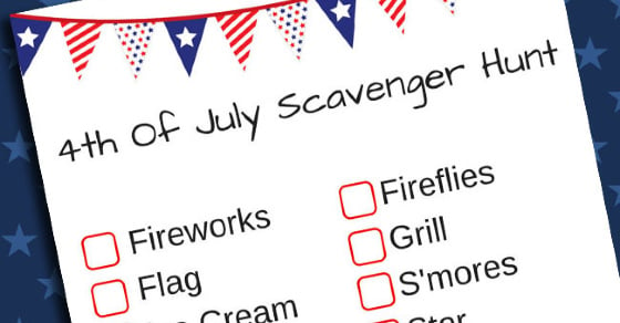 KAB 4th of July Scavenger Hunt