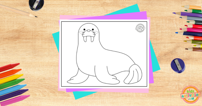 Printable Walrus Coloring Page Kids Activities Blog