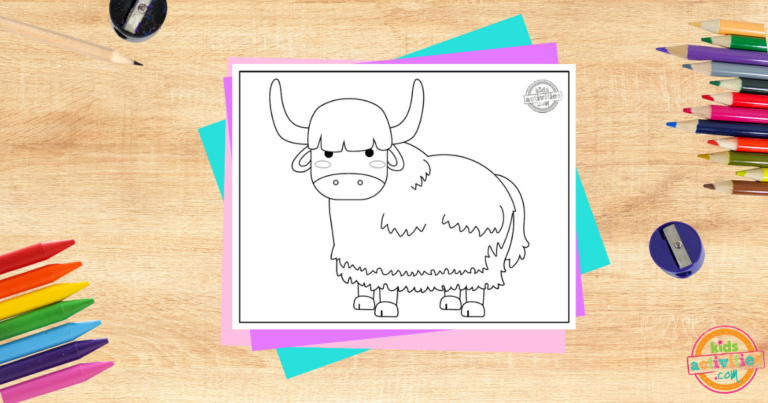 Printable Yak Coloring Page Kids Activities Blog