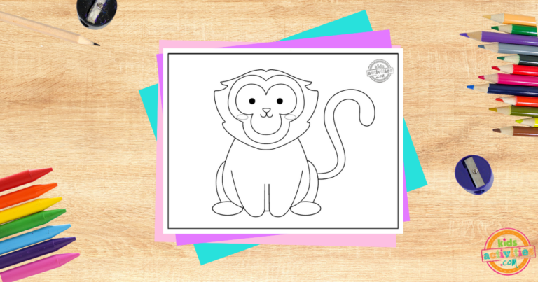 Printable Yellow Baboon Coloring Page Kids Activities Blog