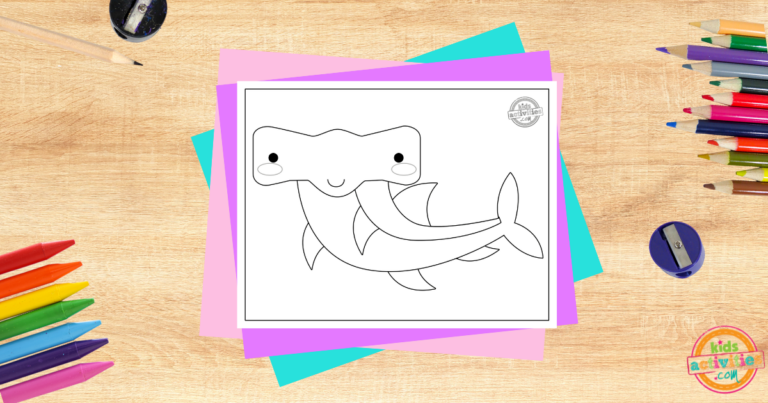 Printable hammerhead shark coloring page kids activities blog