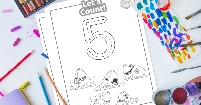 Shark Week Counting Coloring Pages Facebook