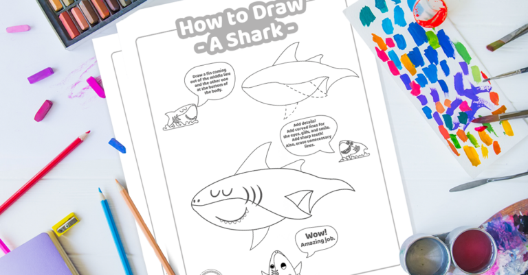 Shark Week How To coloring page Facebook 1