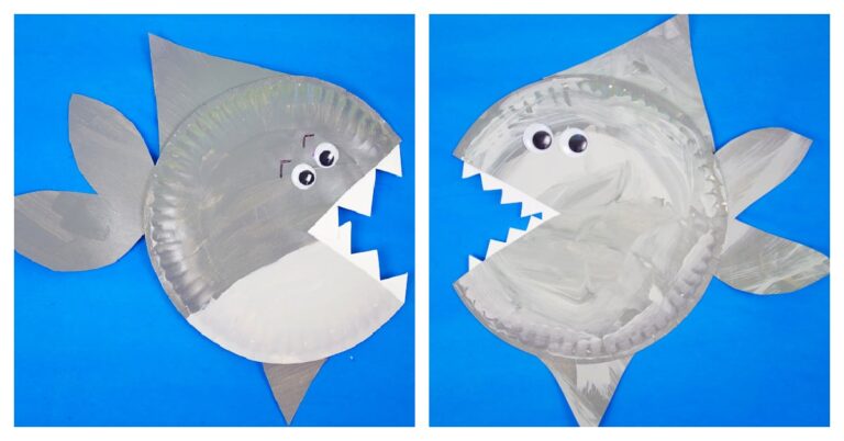 Shark paper plate craft from Kids Activities Blog fb