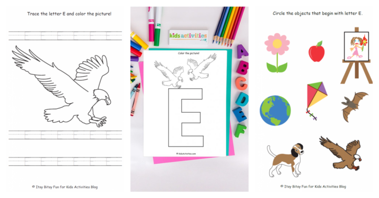 letter e worksheets