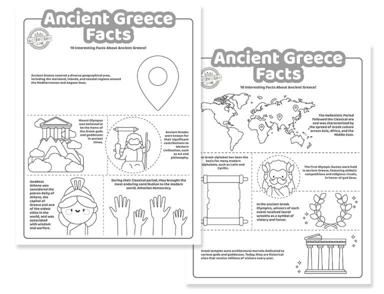 Ancient Greece Facts Coloring Pages Facebook