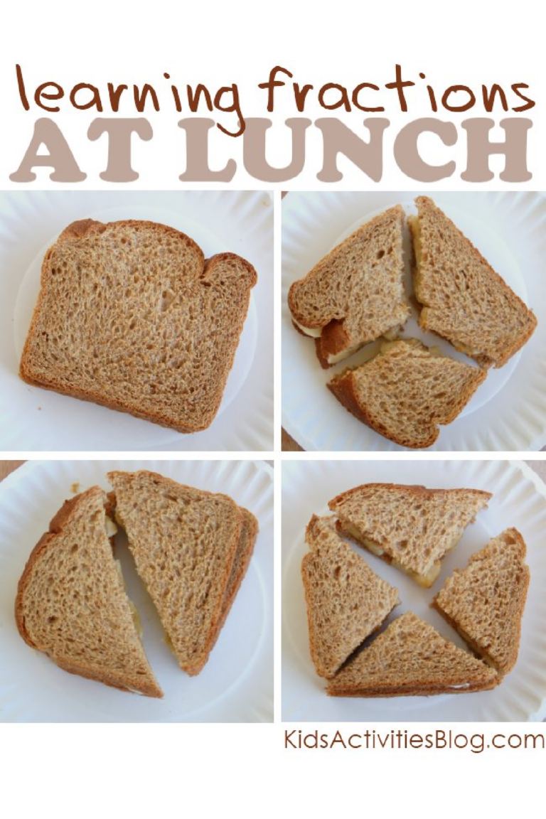 learning fractions at lunch kids activities blog