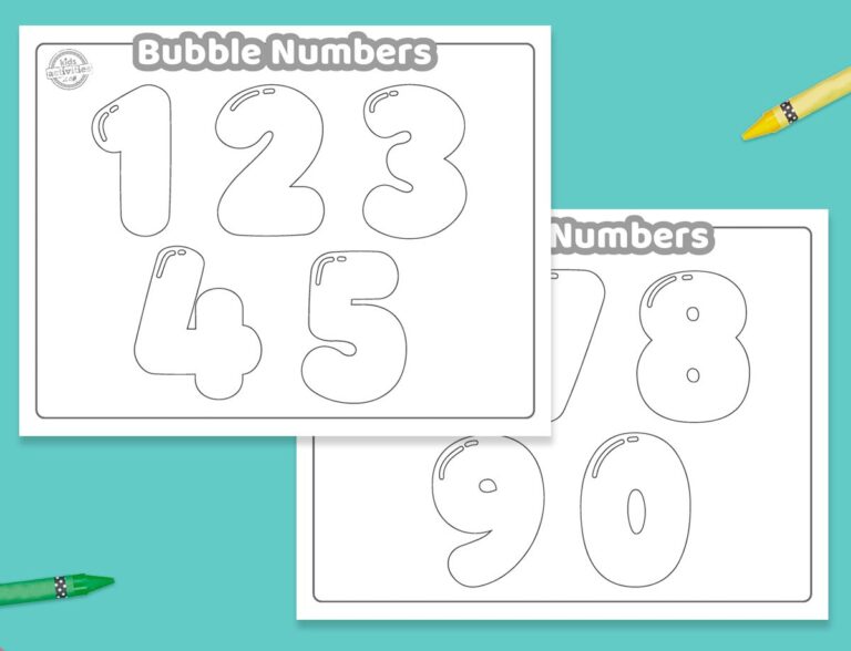 Bubble Numbers Printable Facebook