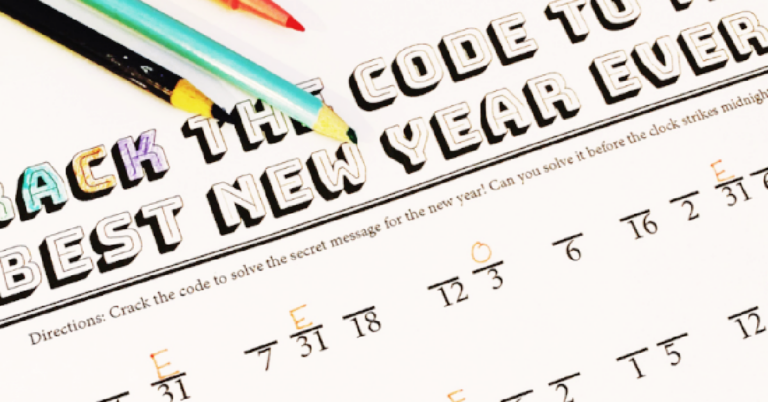 Crack our NY secret code puzzle worksheet printable from Kids Activities Blog